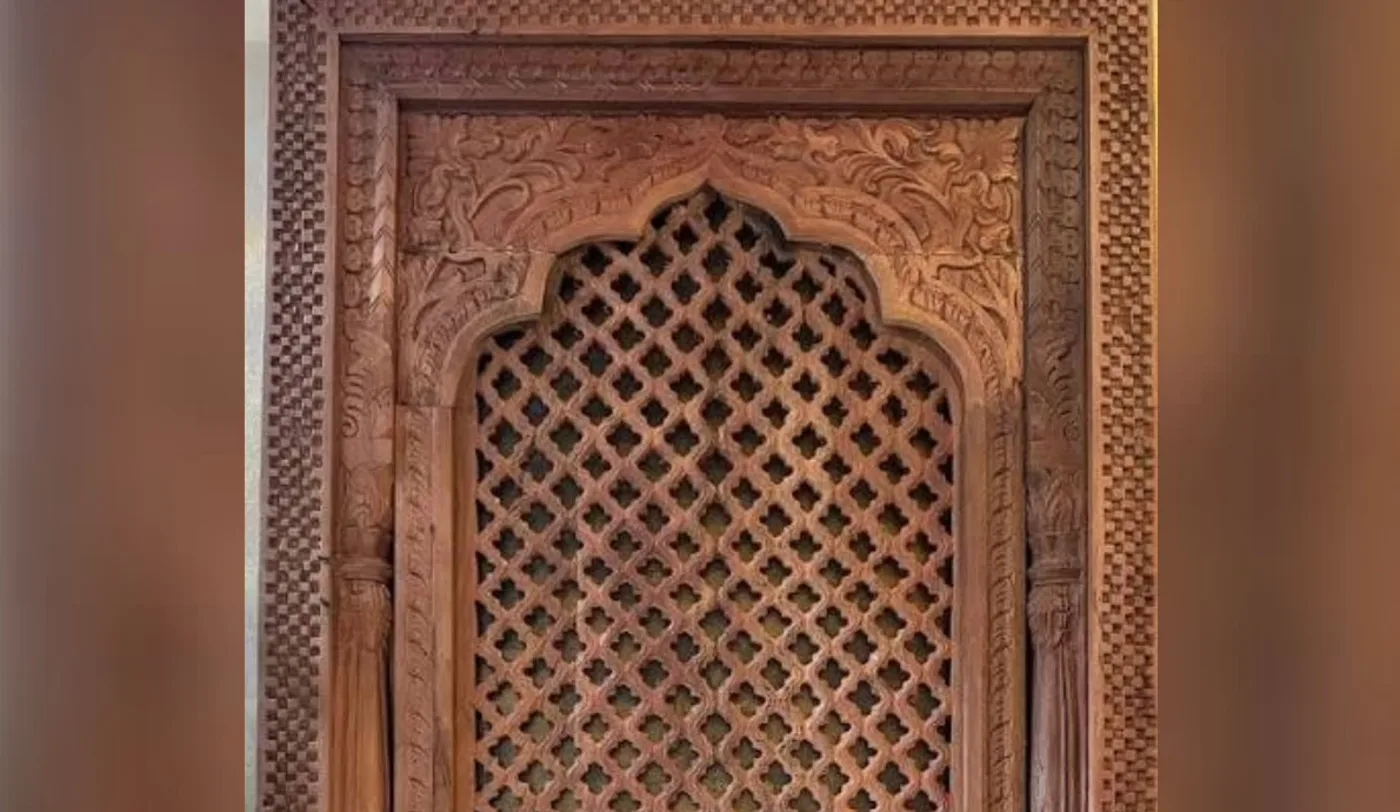Red sandalwood Precision CNC-Carved 3D Wall Art & Lattice Panels (Jali) from the Arka Crimson catalogue