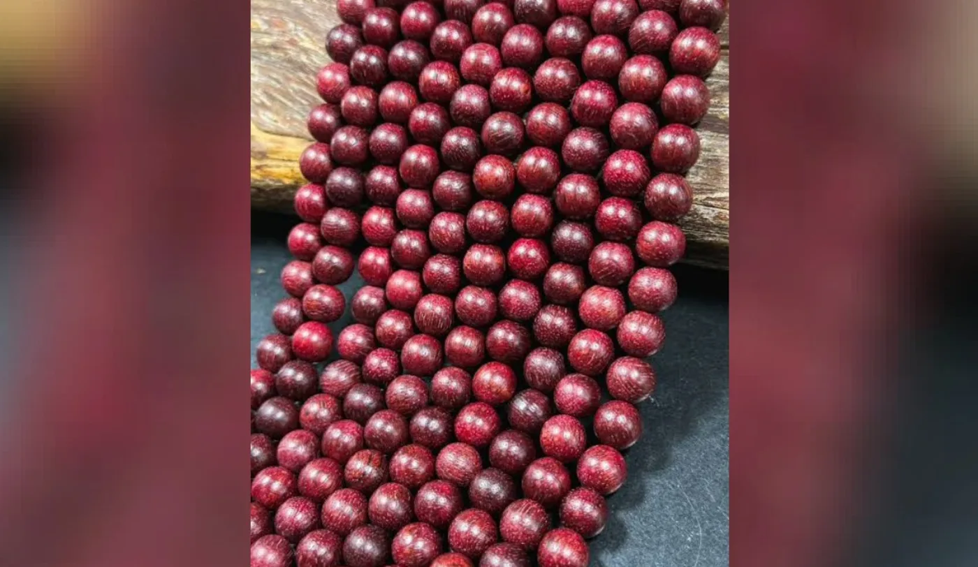 Red sandalwood Precision Lathed Round Beads & Spheres from the Arka Crimson catalogue